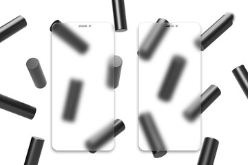 Interface presentation mockup glass effect mockup template