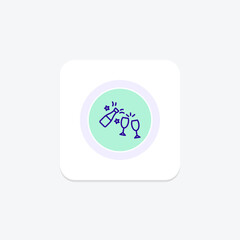 Food Celebration color circle icon , vector, pixel perfect, illustrator file