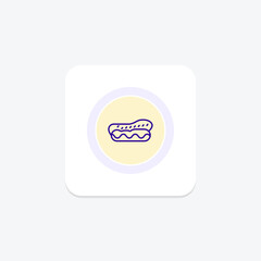 Hotdog color circle icon , vector, pixel perfect, illustrator file
