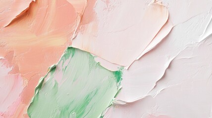 Abstract painting with pastel colors and textured brush strokes