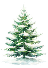 Obraz premium PNG Green Christmas Tree christmas tree illustration.