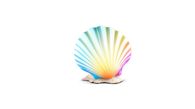 Colorful Seashell with transparent background