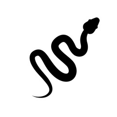 Fototapeta premium Snake silhouette - vector illustration