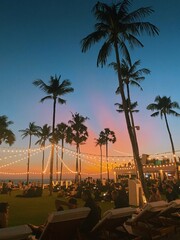 Beautiful Sunset at Finns Beach Club, Canguu, Bali