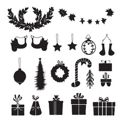 christmas icons set