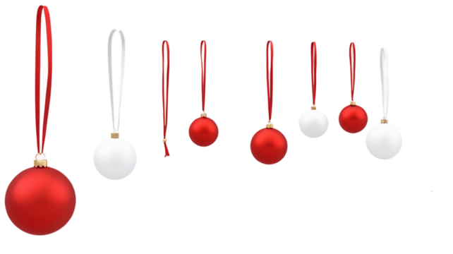red christmas balls - Powered by Adobe