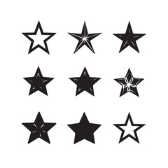 Obraz premium set of stars isolated