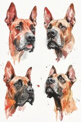 Fototapeta premium Dog Face Variations