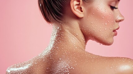 Naklejka premium Woman with glitter body