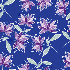 Abstract elegance pattern with floral background.