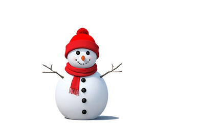 Christmas snowman with red hat