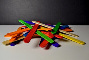 Coloured ice scream stick bundle, background