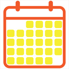 Obraz premium Calendar editable stroke icon . Vector illustration. EPS 10/AI