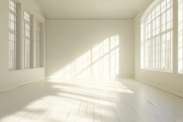 Modern Scandinavian and minimalist living room interior. White empty room. Scandinavian interior design. Home Nordic interior. generative ai