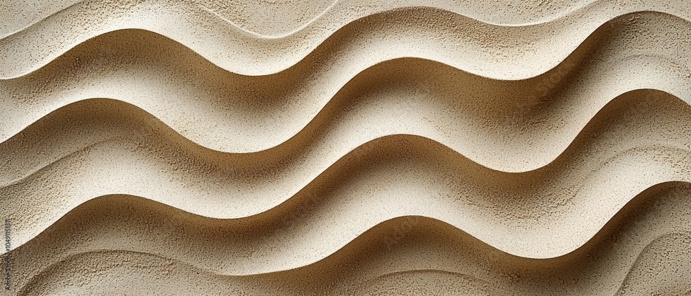 Poster abstract wavy texture of a light brown textured surface