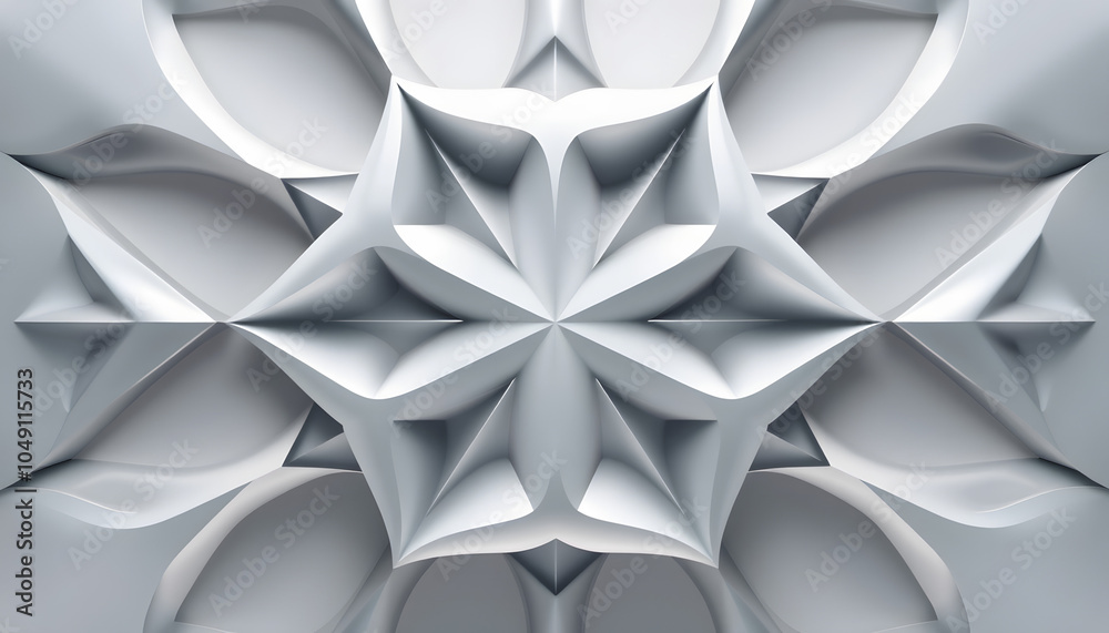 Sticker an abstract 3d star shape pattern background image isolated with white highlights, png