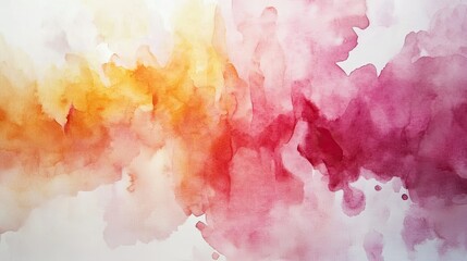 Splashes of vibrant watercolor hues blending into each other, creating an abstract background on paper