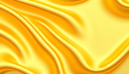 Fototapeta premium Gold silk fabric background of satin texture cotton cloth pattern with shiny gradient silky woven detail isolated with white highlights, png