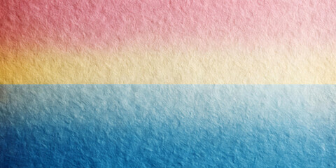 A gradient of colors transitions smoothly from pink to yellow to blue, creating a soothing visual effect. The textured surface enhances the depth and richness of the colors with copy space. AI generat