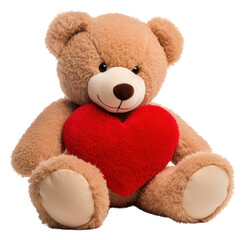 Obraz premium PNG Teddy bear plush heart toy.