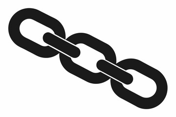 Chain link black silhouette vector illustration