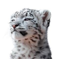 Obraz premium Snow Leopard on transparent background
