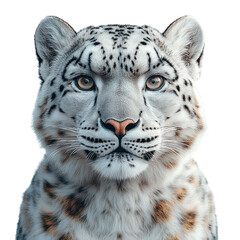 Fototapeta premium Snow Leopard on transparent background