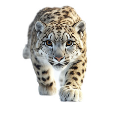 Obraz premium Snow Leopard on transparent background