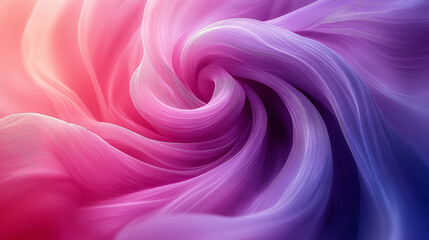 Obraz premium pink rose background. mesmerizing abstract 3d swirl with gradient of pink, purple, and blue hues, soft, flowing silk texture. background, digital wallpaper art, creative dreamy cloth texture design