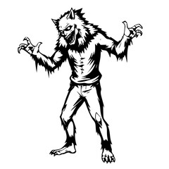 Fototapeta premium Halloween Costumes Zombie Werewolf