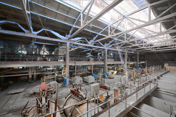 Fototapeta premium Professional equipment for material hardening at plant