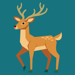 christmas deer with a ribbon