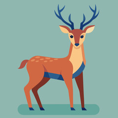 deer with a christmas tree