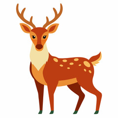 Fototapeta premium deer cartoon isolated on white