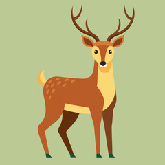 deer with a christmas tree