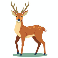 deer cartoon isolated on white