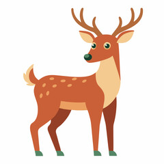 deer with a christmas tree