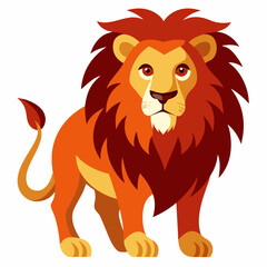 Obraz premium lion cartoon isolated on white