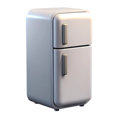 Refrigerator 3d illustration isolated on the transparent background. Kitchen interior furniture design element