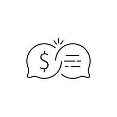 Conversation icon isolated on a white background. Vector illustration.