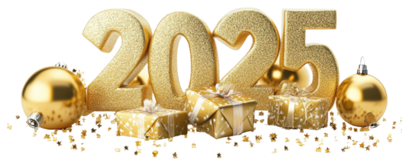 PNG 2025 background numbers gold.