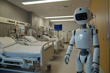 Hospital ward with advanced robotic assistance system