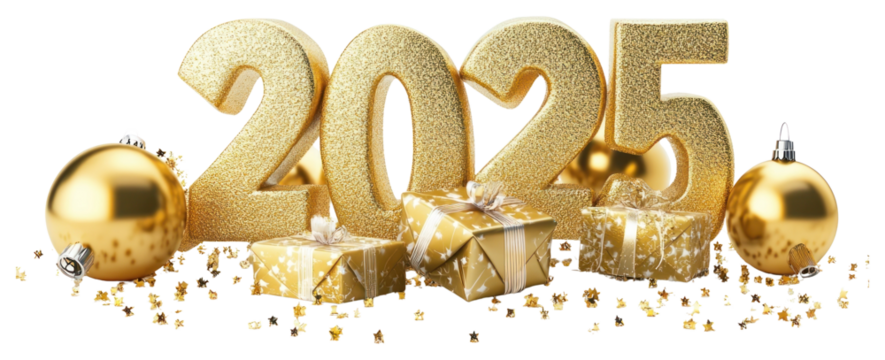 PNG 2025 background numbers gold.