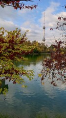 Tashkent Tower, autumn in the park