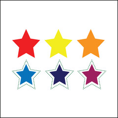  Multipurpose star vector icon in outline, glyph, filled outline style