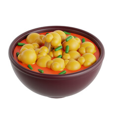 PNG 3D aloo gobi illustration isolated on a white background