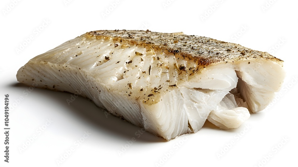 Poster closeup cross section of swordfish steak revealing the distinctive texture and marine essence of thi