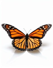 Fototapeta premium Monarch butterfly on white