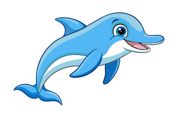 Obraz premium Dolphin cartoon vector