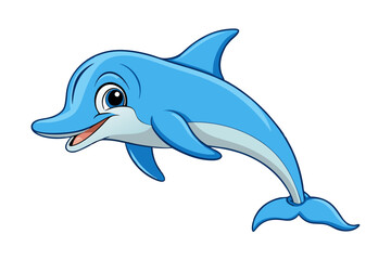 Obraz premium Dolphin cartoon vector